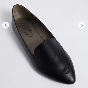 Faux Leather Pointed Loafers